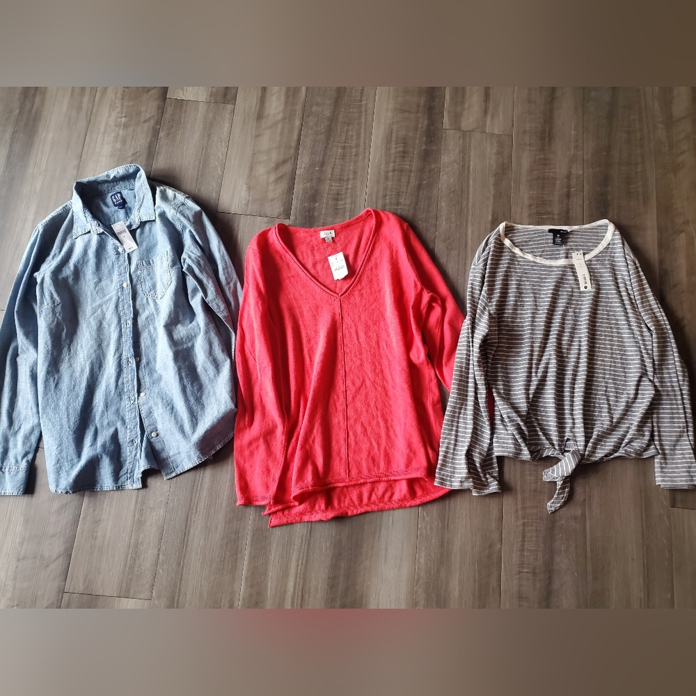 3 NWT Name Brand Medium Long Sleeves